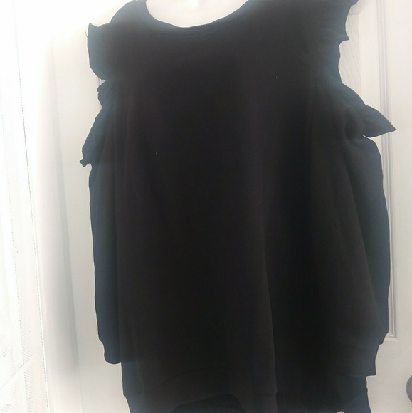 Chelsea Studio cold shoulder ruffle tunic black - Picture 3 of 5